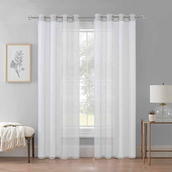 Cortina Velo Transparente Blanco (137x230) - Caja Cerrada 12 Piezas