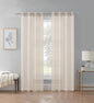Cortina Velo Transparente Hueso (137x230) - Caja Cerrada 12 Piezas