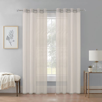 Cortina Velo Transparente Khaki (137x230) - Caja Cerrada 12 Piezas