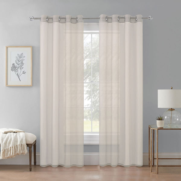 Cortina Velo Transparente Khaki (137x230) - Caja Cerrada 12 Piezas