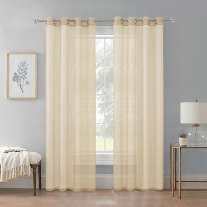 Cortina Velo Transparente Caramelo (137x230) - Caja Cerrada 12 Piezas