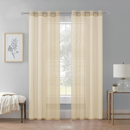 Cortina Velo Transparente Caramelo (137x230) - Caja Cerrada 12 Piezas