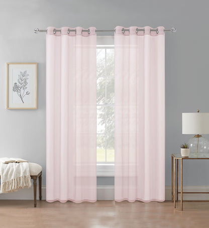 Cortina Velo Transparente Rosa (137x230) - Caja Cerrada 12 Piezas