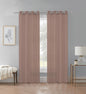 Cortina Velo Transparente Café Oscuro (137x230) - Caja Cerrada 12 Piezas