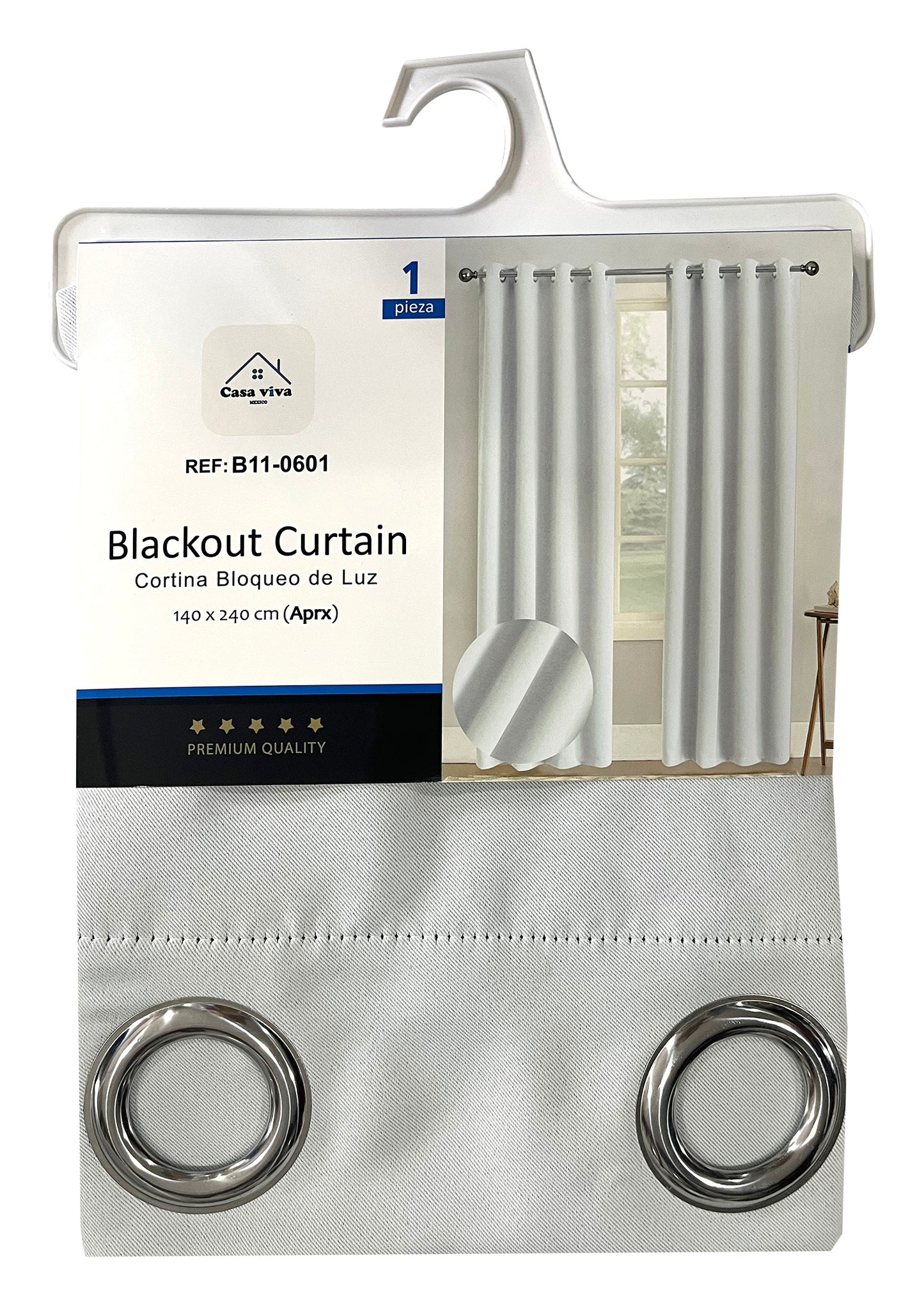 Cortina Blackout Blanco (137x230) - Caja de 12 Piezas