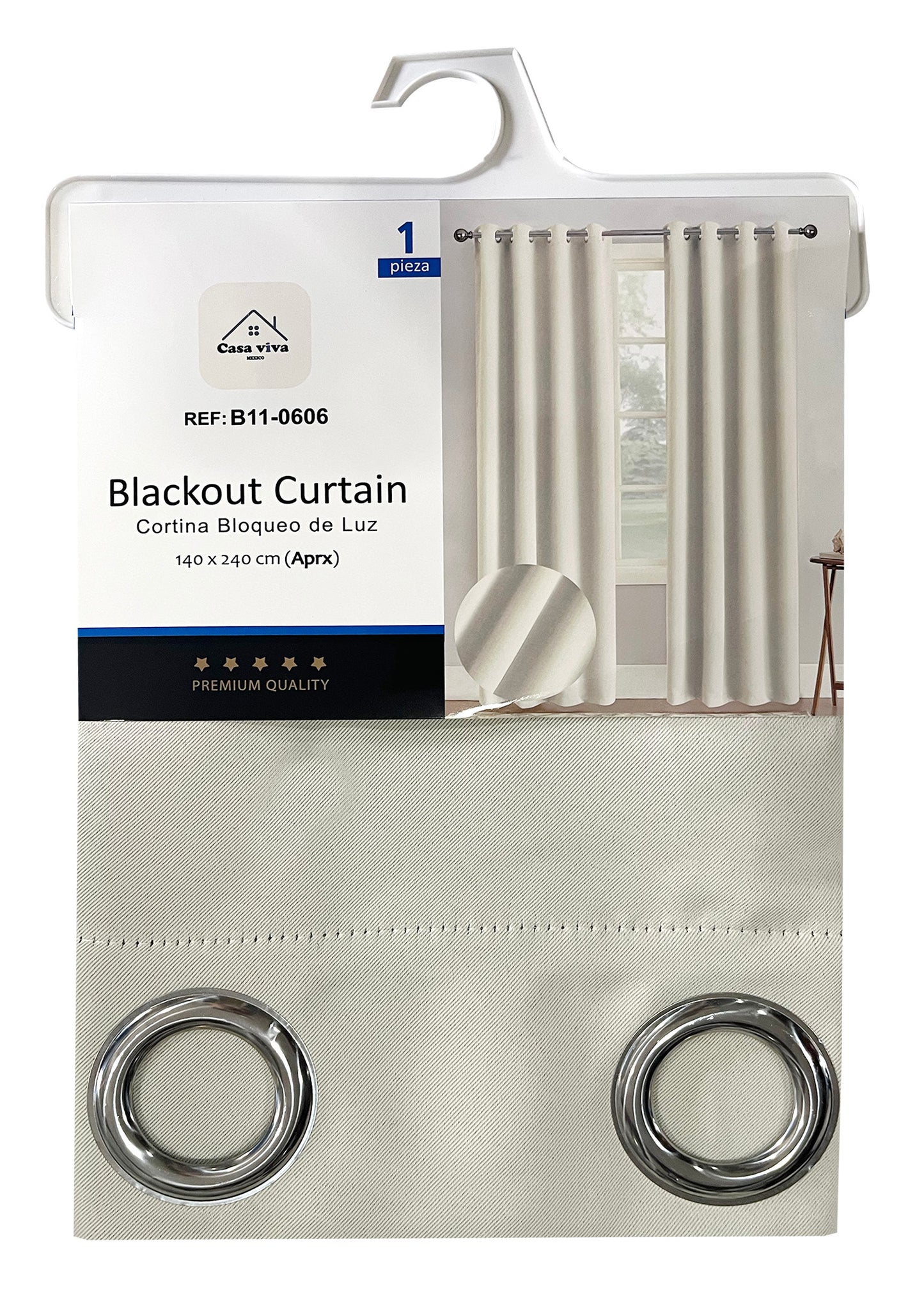 Cortina Blackout Perla (137x230) - Caja de 12 Piezas