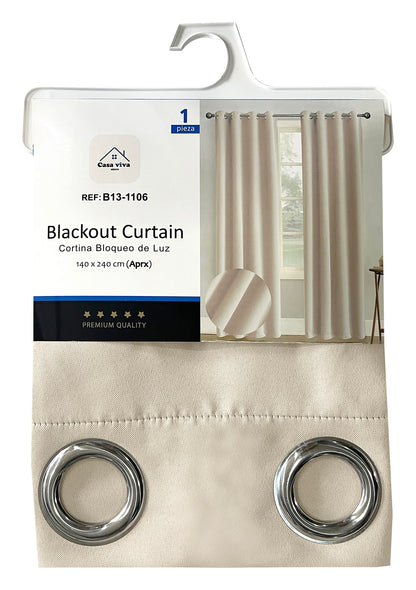 Cortina Blackout Hueso (137x230) - Caja de 12 Piezas