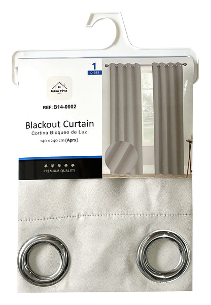 Cortina Blackout Caqui Claro (137x230) - Caja de 12 Piezas