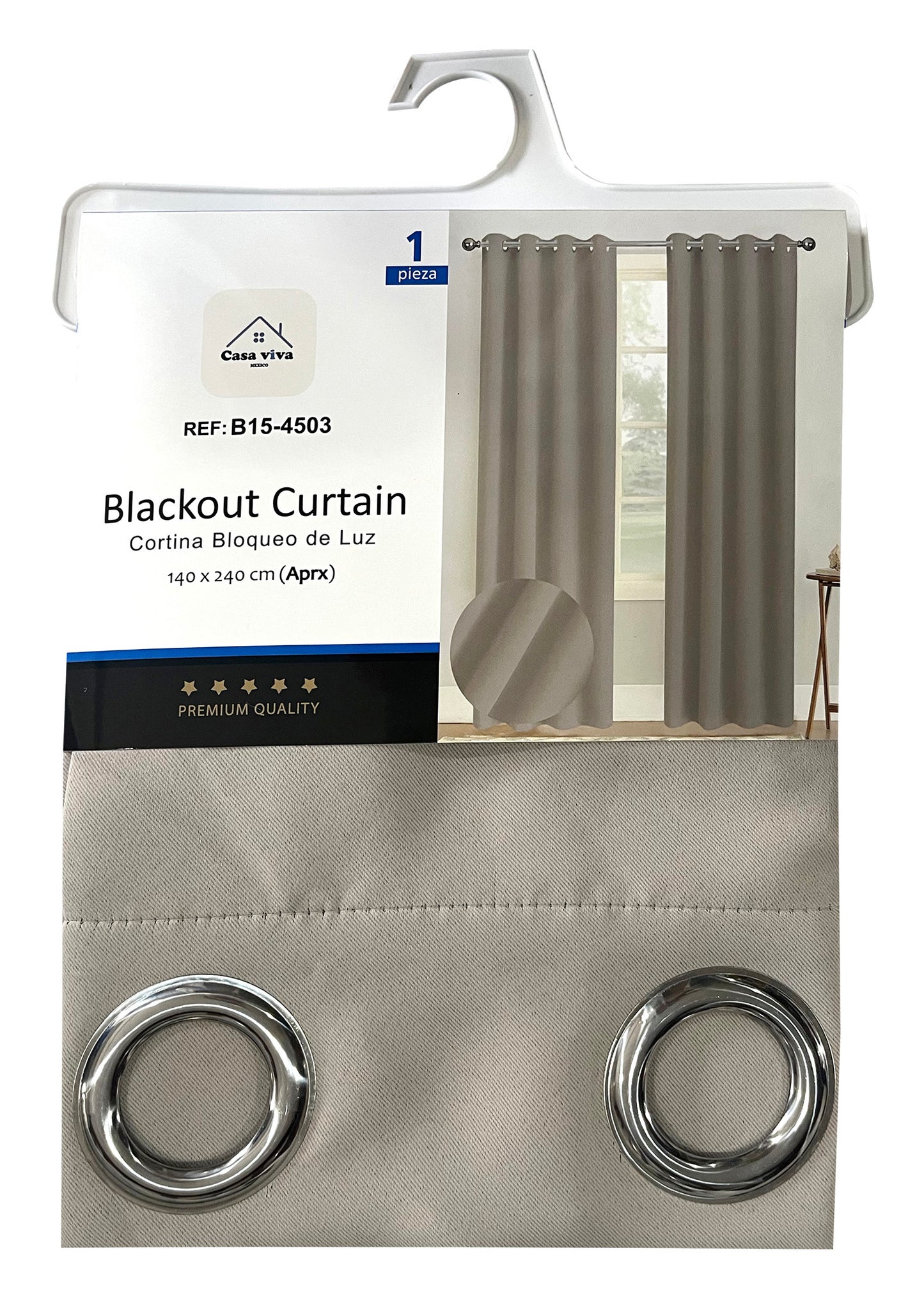 Cortina Blackout Rojo Gris (137x230) - Caja de 12 Piezas