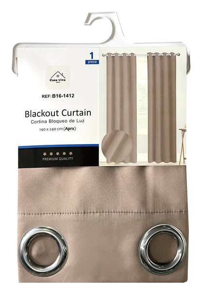 Cortina Blackout Café Claro (137x230) - Caja de 12 Piezas