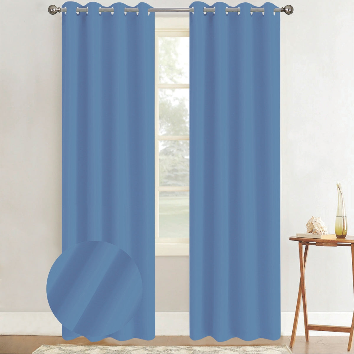 Cortina Blackout Azul (137x230) - Caja de 12 Piezas