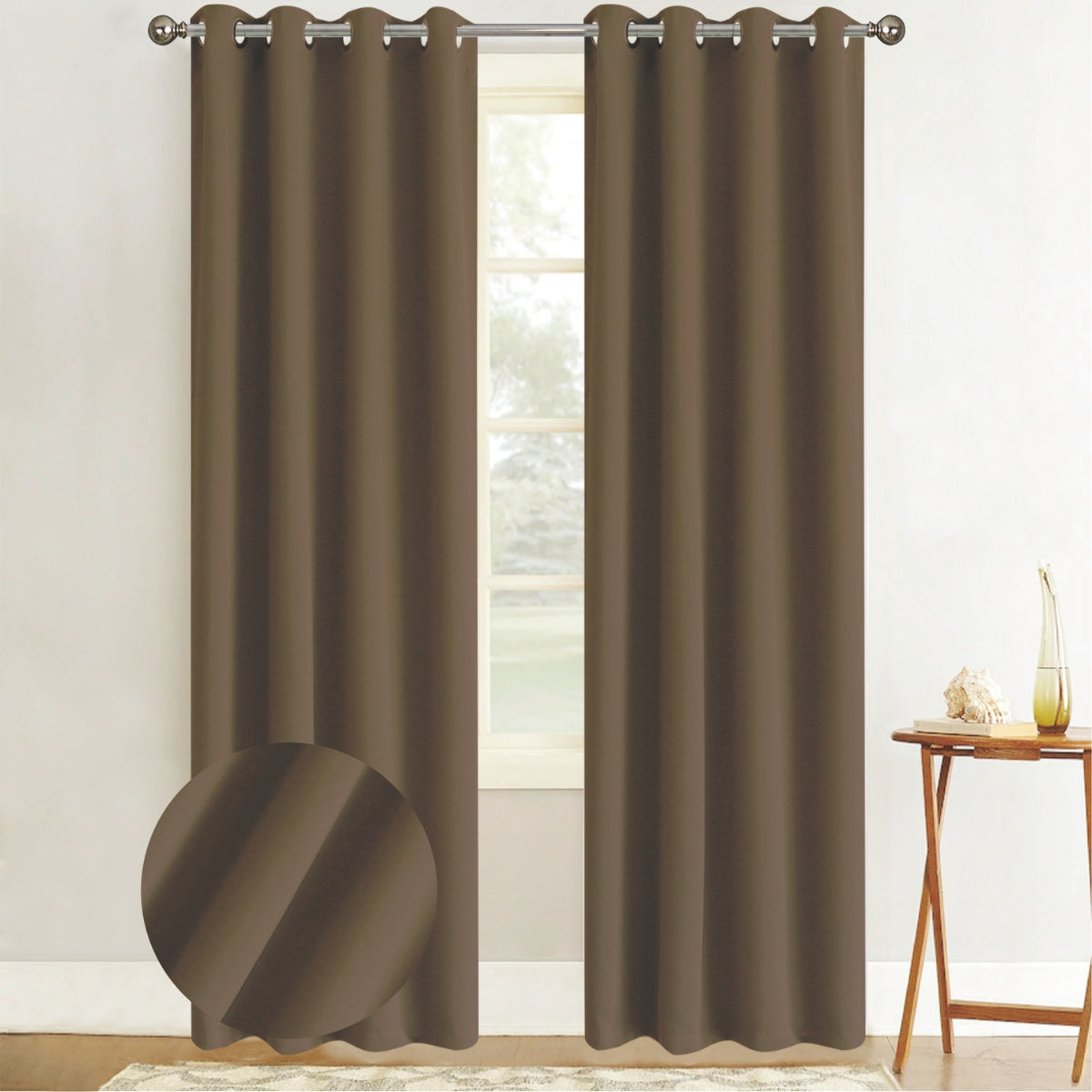 Cortina Blackout Café Oscuro (137x230) - Caja de 12 Piezas
