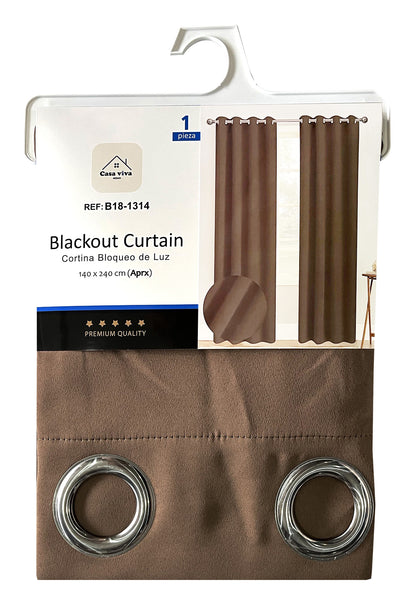 Cortina Blackout Café Oscuro (137x230) - Caja de 12 Piezas