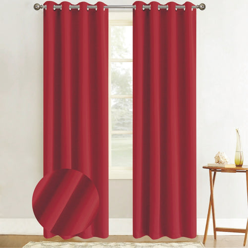 Cortina Blackout Rojo (137x230) - Caja de 12 Piezas