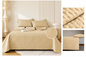 Colcha Acolchada Decorativa  Arena de Tamaño Twin ECT15-1116  180X240CM + Funda  50X70CM - Caja de 6 piezas.