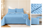 Colcha Acolchada Decorativa Azul Claro de Tamaño Twin ECT15-4008 180X240CM + Funda  50X70CM - Caja de 6 piezas.