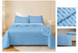 Colcha Acolchada Decorativo Azul Claro de Tamaño Queen  ECQ15-4008 220X240CM + Funda  50X70CM - Caja de 6 piezas.