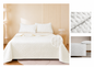 Colcha Acolchada Decorativo Blanco  de Tamaño Queen  ECQ11-0601  220X240CM + Funda  50X70CM - Caja de 6 piezas.