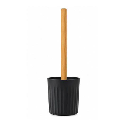 Escobilla para Inodoro Nórdica Negro con Mango de Bambú PF-7235 – Caja de 12 Piezas
