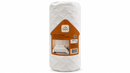Colcha Acolchada Decorativa Blanca de Tamaño Twin ECT11-0601  180X240CM + Funda  50X70CM - Caja de 6 piezas.
