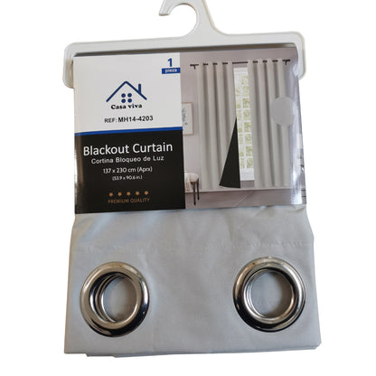 Cortina MH Azul Gris Cepillada con Película Negra (137x230) - Caja de 12 Piezas