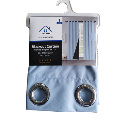 Cortina MH Azul Claro Cepillada con Película Negra (137x230) - Caja de 12 Piezas