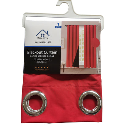 Cortina MH Rojo Cepillada con Película Negra (137x230) - Caja de 12 Piezas