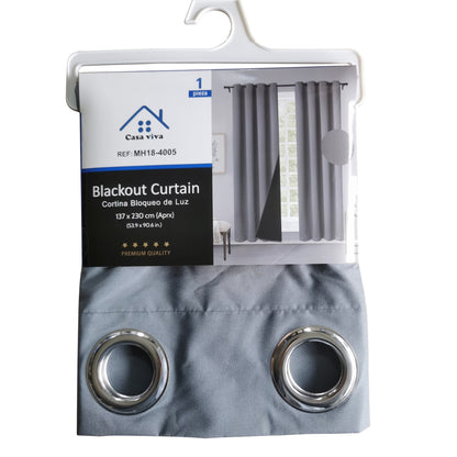 Cortina MH Gris Cepillada con Película Negra (137x230) - Caja de 12 Piezas