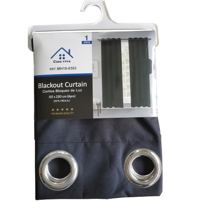 Cortina MH Negro Cepillada con Película Negra (137x230) - Caja de 12 Piezas