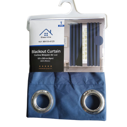 Cortina MH Azul Oscuro Cepillada con Película Negra (137x230) - Caja de 12 Piezas