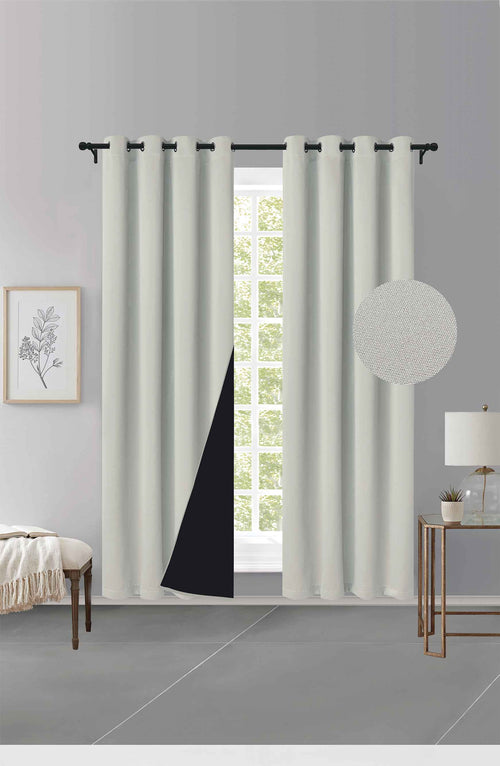 Cortina MH Caqui Claro Cepillada con Película Negra (137x230) - Caja de 12 Piezas