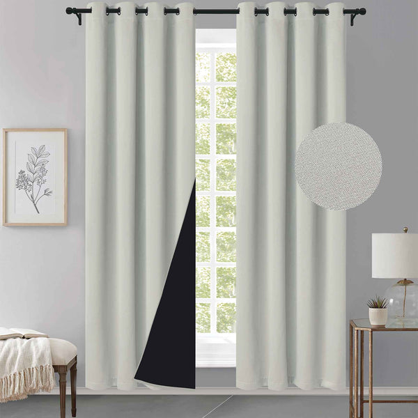 Cortina MH Caqui Claro Cepillada con Película Negra (137x230) - Caja de 12 Piezas