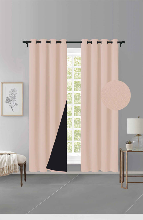 Cortina MH Rosa Cepillada con Película Negra (137x230) - Caja de 12 Piezas