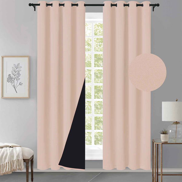 Cortina MH Rosa Cepillada con Película Negra (137x230) - Caja de 12 Piezas