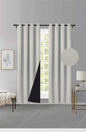 Cortina MH Azul Gris Cepillada con Película Negra (137x230) - Caja de 12 Piezas