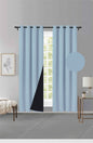 Cortina MH Azul Claro Cepillada con Película Negra (137x230) - Caja de 12 Piezas