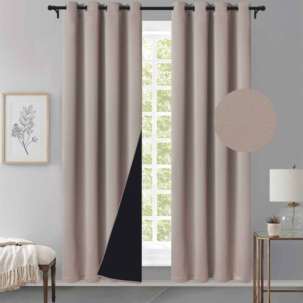 Cortina MH Rojo Gris Cepillada con Película Negra (137x230) - Caja de 12 Piezas