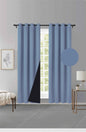 Cortina MH Azul Cepillada con Película Negra (137x230) - Caja de 12 Piezas