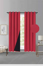 Cortina MH Rojo Cepillada con Película Negra (137x230) - Caja de 12 Piezas