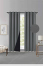 Cortina MH Gris Cepillada con Película Negra (137x230) - Caja de 12 Piezas