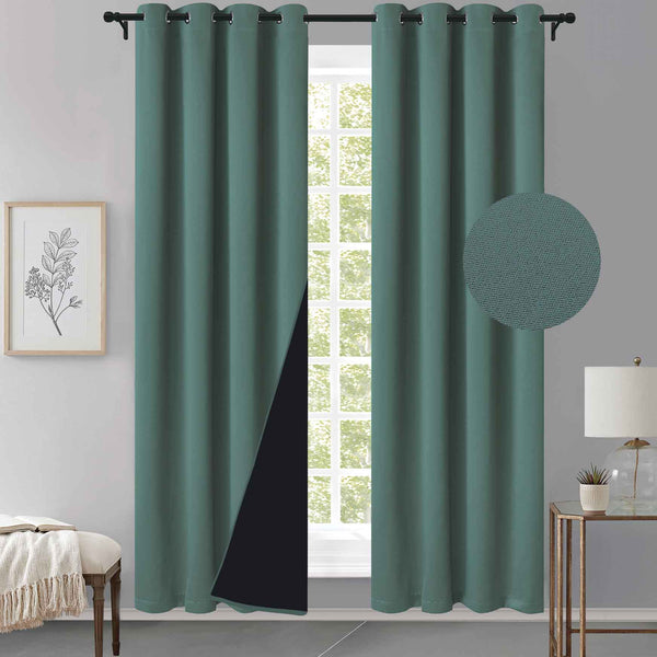 Cortina MH Verde Cepillada con Película Negra (137x230) - Caja de 12 Piezas