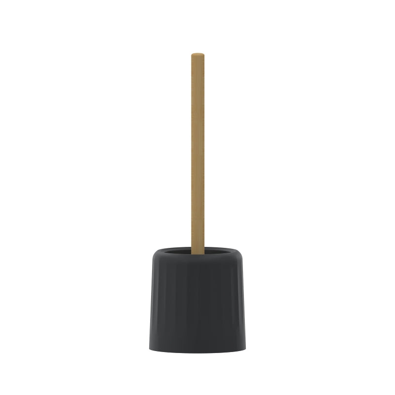Escobilla para Inodoro Nórdica Negro Azabache con Mango de Bambú PF-7237 – Caja de 12 Piezas