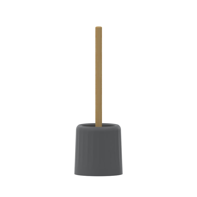 Escobilla para Inodoro Nórdica Gris con Mango de Bambú PF-7238 – Caja de 12 Piezas