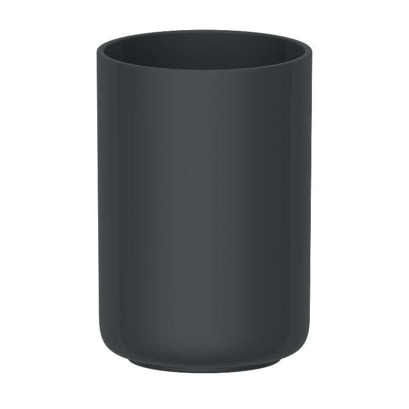 Vaso de Enjuague Bucal Minimalista Negro Azabache PF-7273 – Caja de 12 Piezas