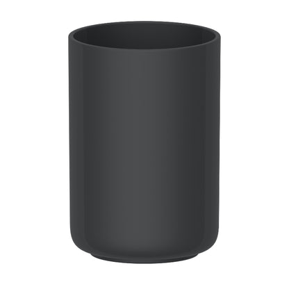 Vaso de Enjuague Bucal Minimalista Negro Azabache PF-7273 – Caja de 12 Piezas
