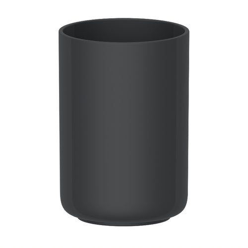 Vaso de Enjuague Bucal Minimalista Negro Azabache PF-7273 – Caja de 12 Piezas