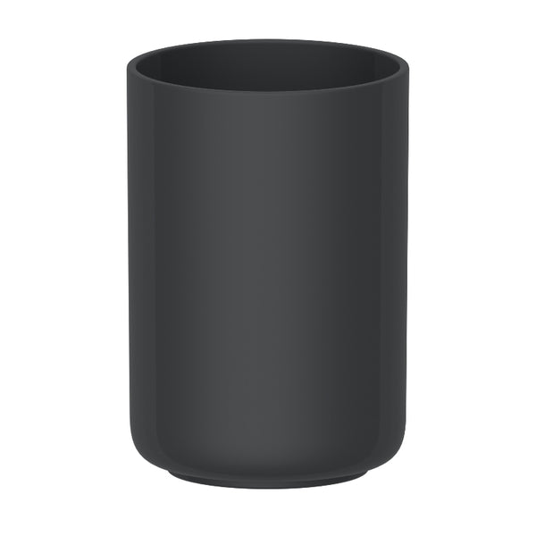 Vaso de Enjuague Bucal Minimalista Negro Azabache PF-7273 – Caja de 12 Piezas
