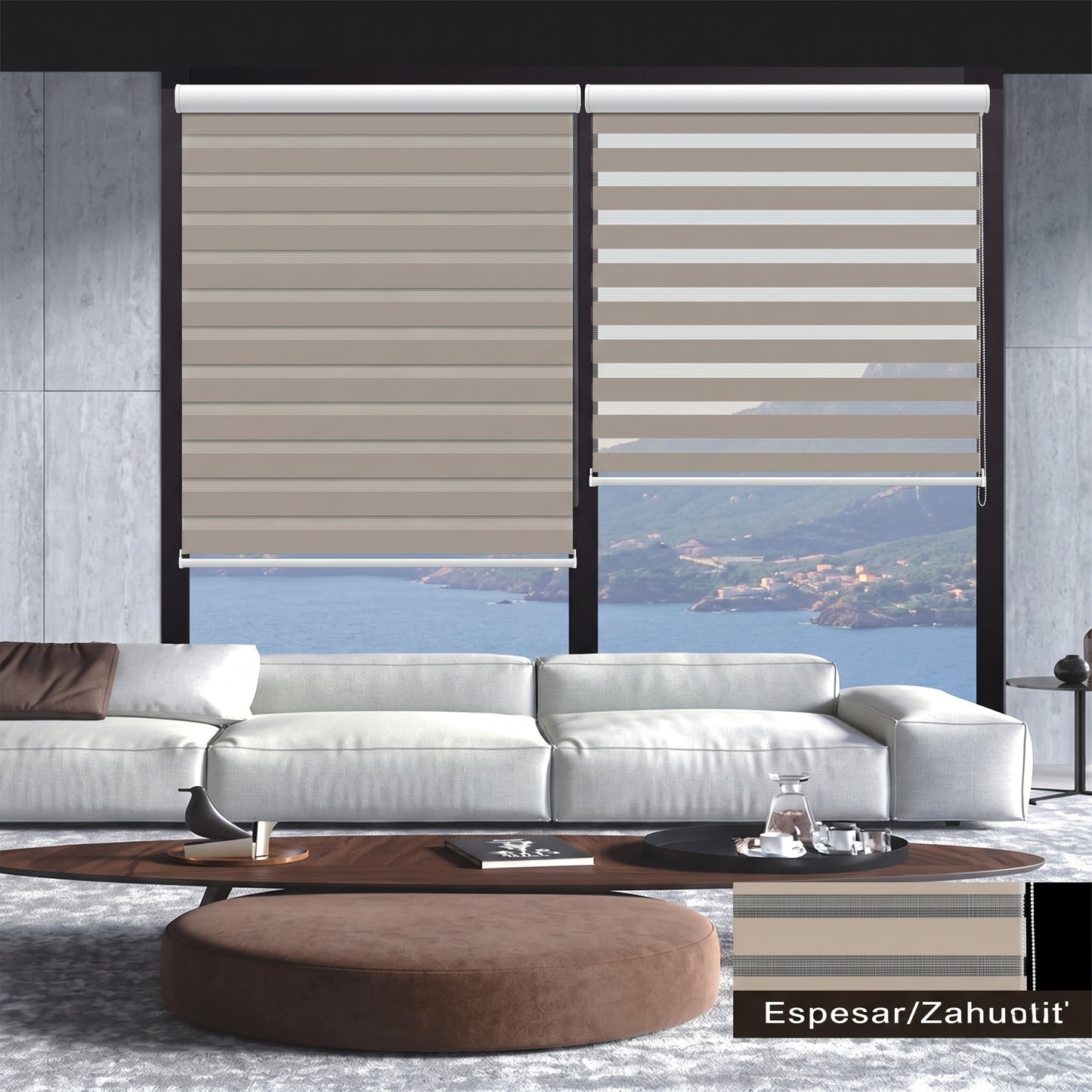 Cortina Roller Dúo (Día y Noche) Colores PF-05 (80x200 cm) – Caja de 6 Piezas