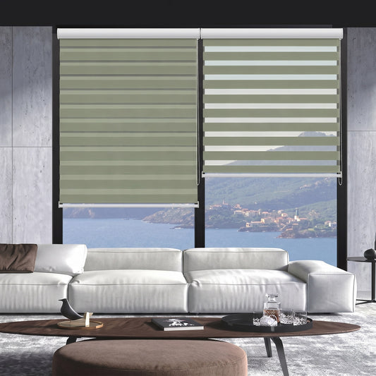 Cortina Tipo Persiana Roller Doble Laminada Colores (100x200 cm) – Caja de 6 Piezas