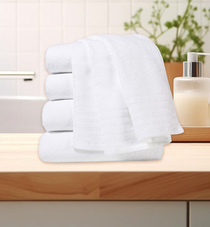 Toallas de Ducha 100% Algodón Blanco TA-01 (30x50 cm) – Caja de 24 Piezas